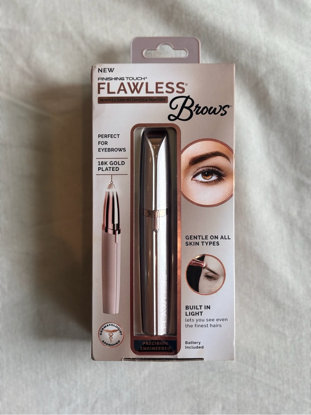 Finishing Touch Flawless Brows Eyebrow Hair Remover Rose Gold New